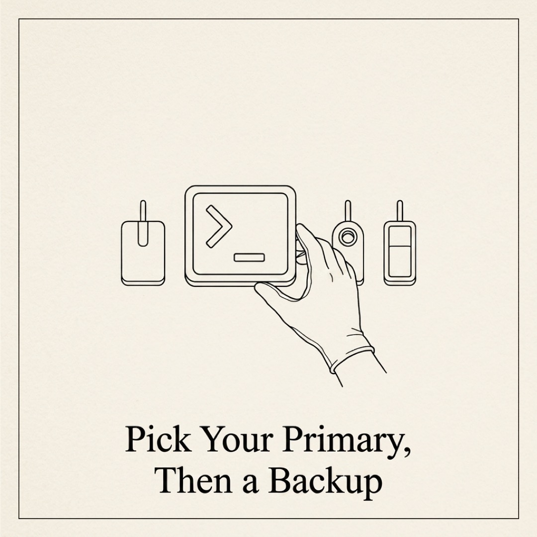 Pick One Primary, One Backup